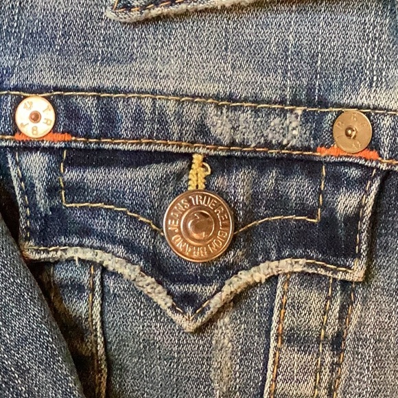 TRUE RELIGION Emily Fitted Denim Jean Jacket SZ.M - Picture 7 of 8